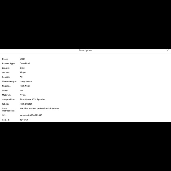 BLACK/ROYAL BLUE ZIPPER FRONT CROP SPORTS JACKET - Picture 5 of 6